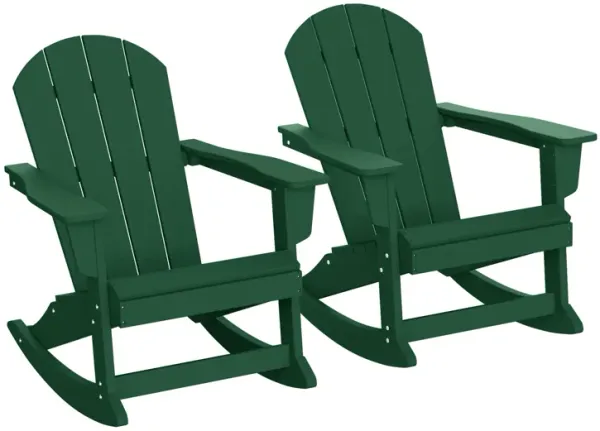 WestinTrends 2 piece set Outdoor / Patio Poly Adirondack rocking chairs ( 2 seater )