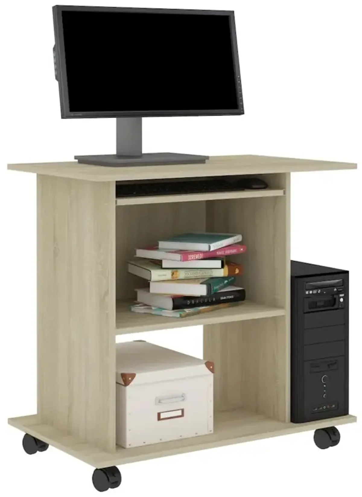 vidaXL Computer Desk Sonoma Oak 31.5"x19.7"x29.5" Chipboard