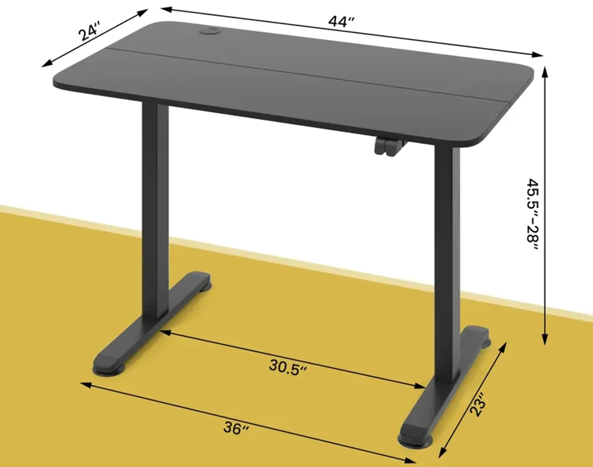 Costway Electric Standing Desk Height Adjustable Sit to Stand Computer Workstation Home Office Natural