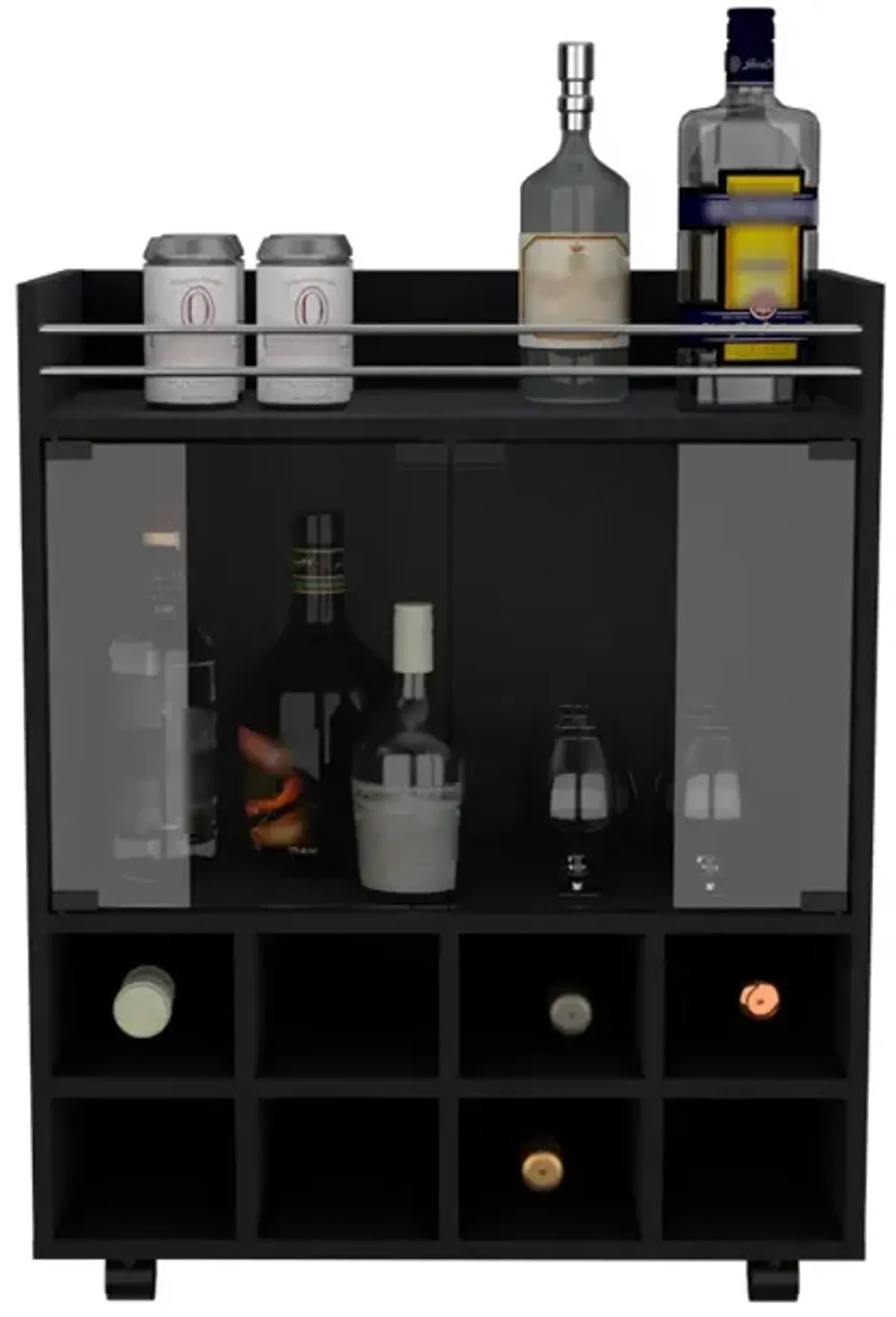 Bar Cart Philadelphia, Living Room, Black