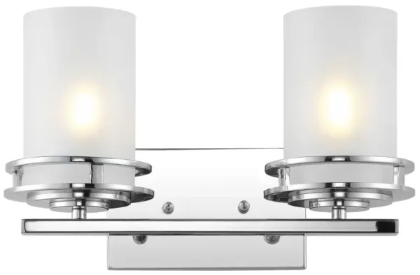 Fairfax Metal/Frosted Glass Contemporary Glam LED Vanity Light