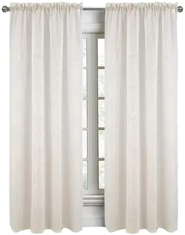 RT Designers Collection Andrea Emb Metallic Doily Rod Pocket Room Darkening Curtain Panels for Bedroom 54" x 95" Gold