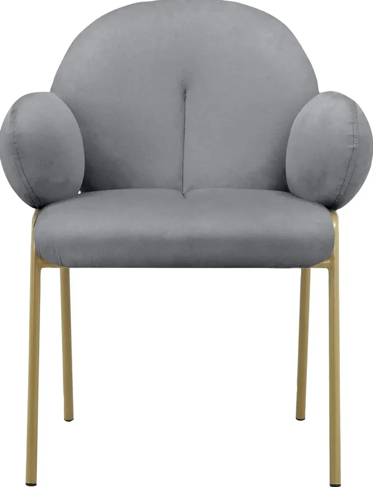 Ren Home Sanna Glamorous Accent Chairs with Soft Teddy Cushion and Gold Legs Set of 2