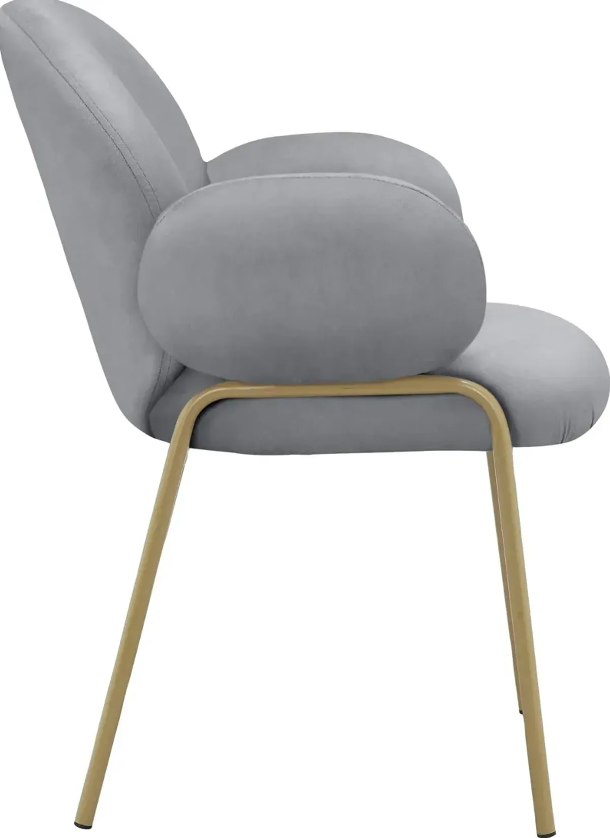 Ren Home Sanna Glamorous Accent Chairs with Soft Teddy Cushion and Gold Legs Set of 2