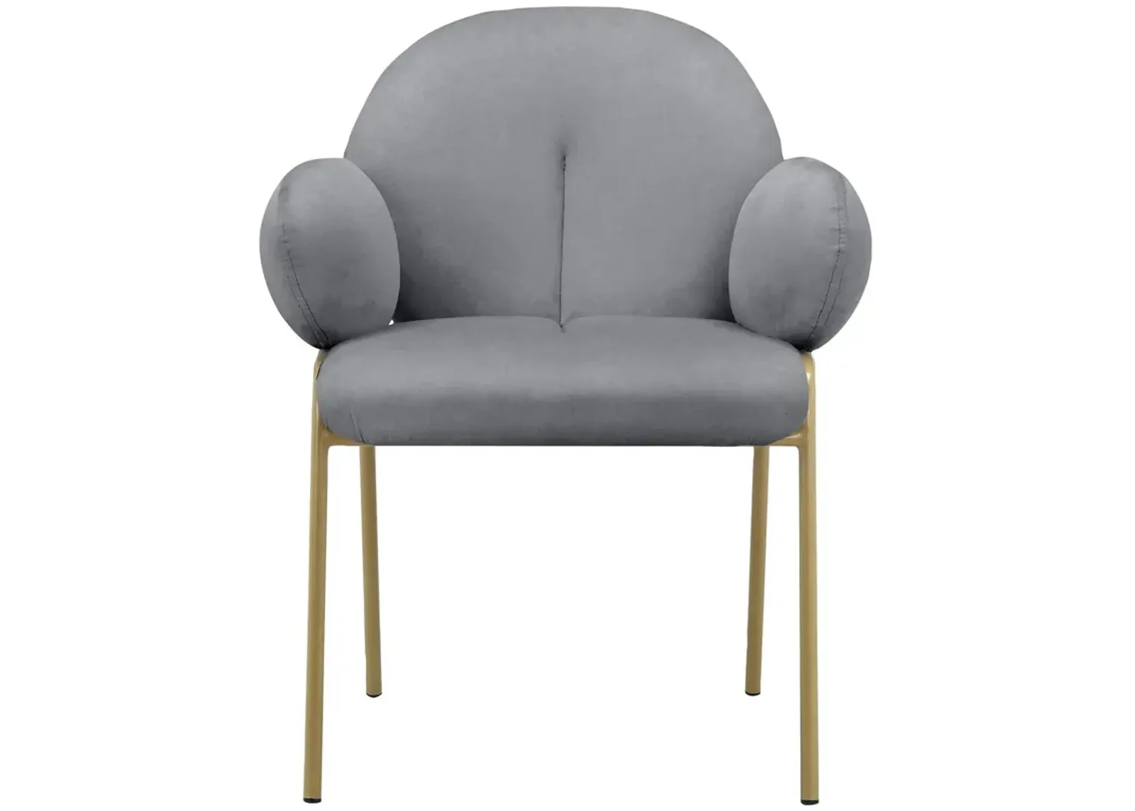 Ren Home Sanna Glamorous Accent Chairs with Soft Teddy Cushion and Gold Legs Set of 2