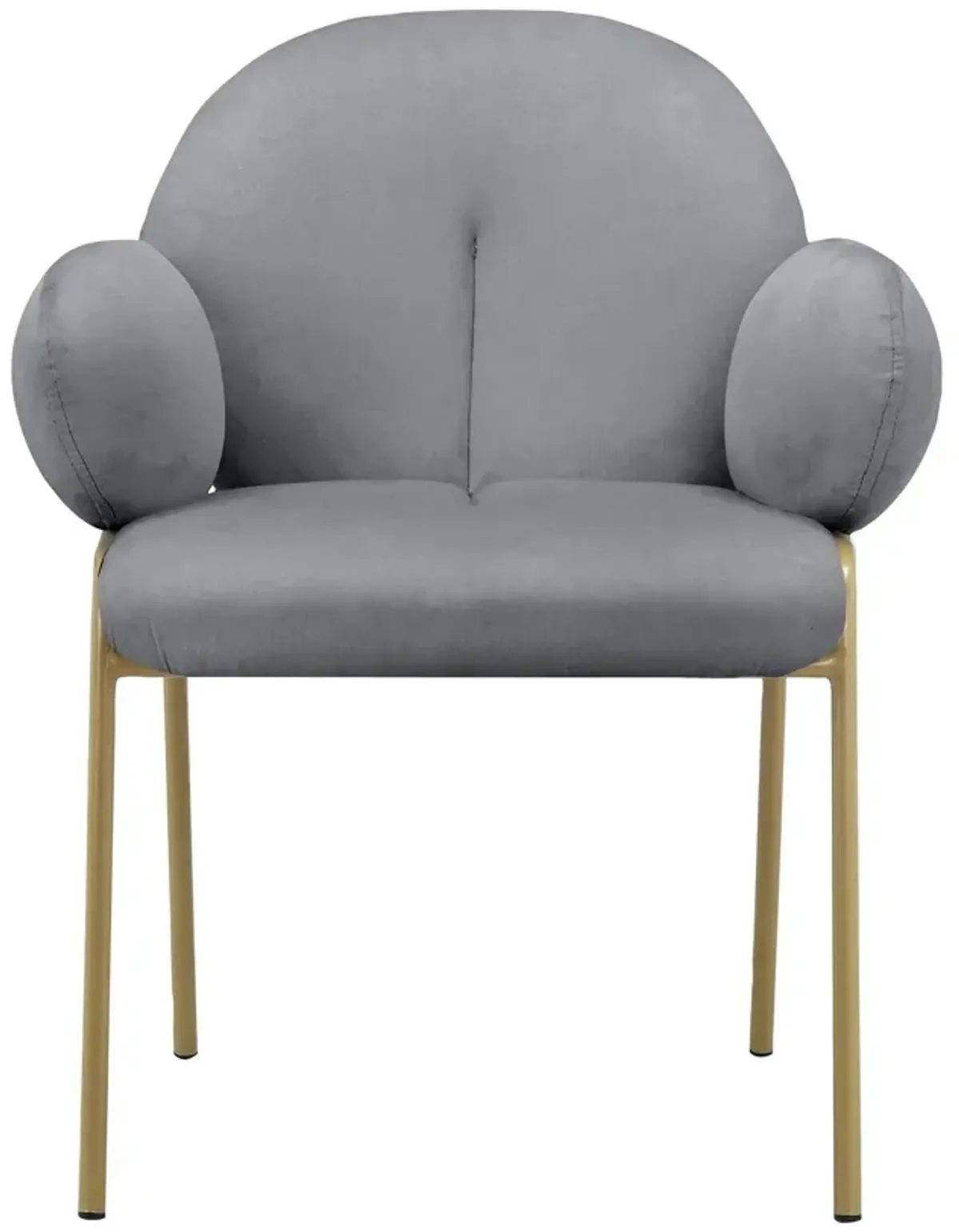 Ren Home Sanna Glamorous Accent Chairs with Soft Teddy Cushion and Gold Legs Set of 2