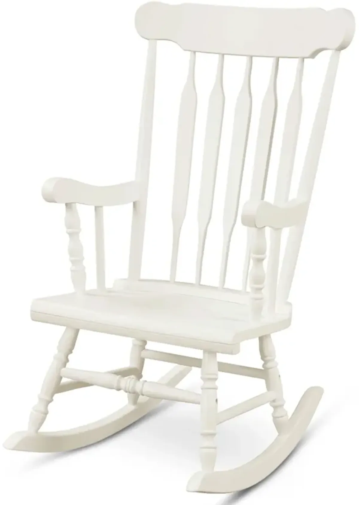 Rocking Chair with Solid Wooden Frame for Garden and Patio