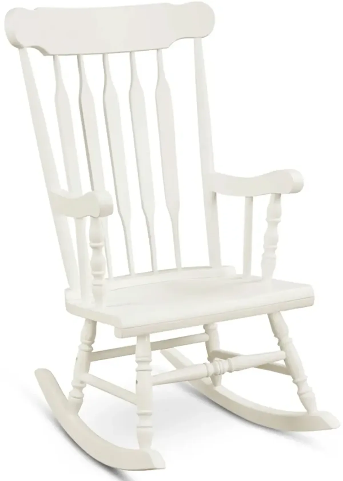 Rocking Chair with Solid Wooden Frame for Garden and Patio