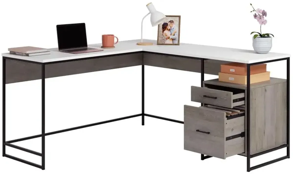 Sauder Tremont Row L Desk Mystic Oak