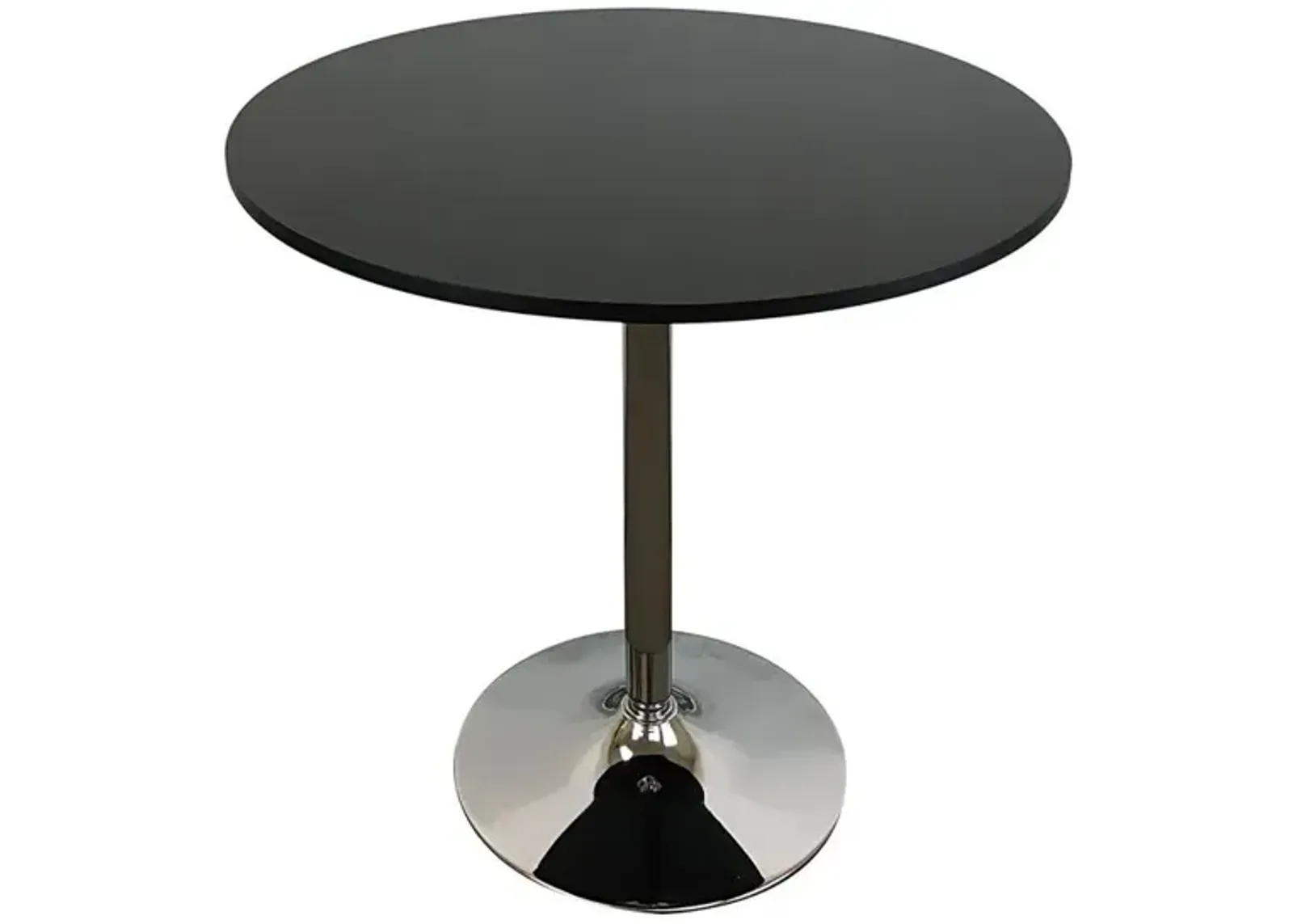 Rd Wood Top Dining Table W/ Chrome Base