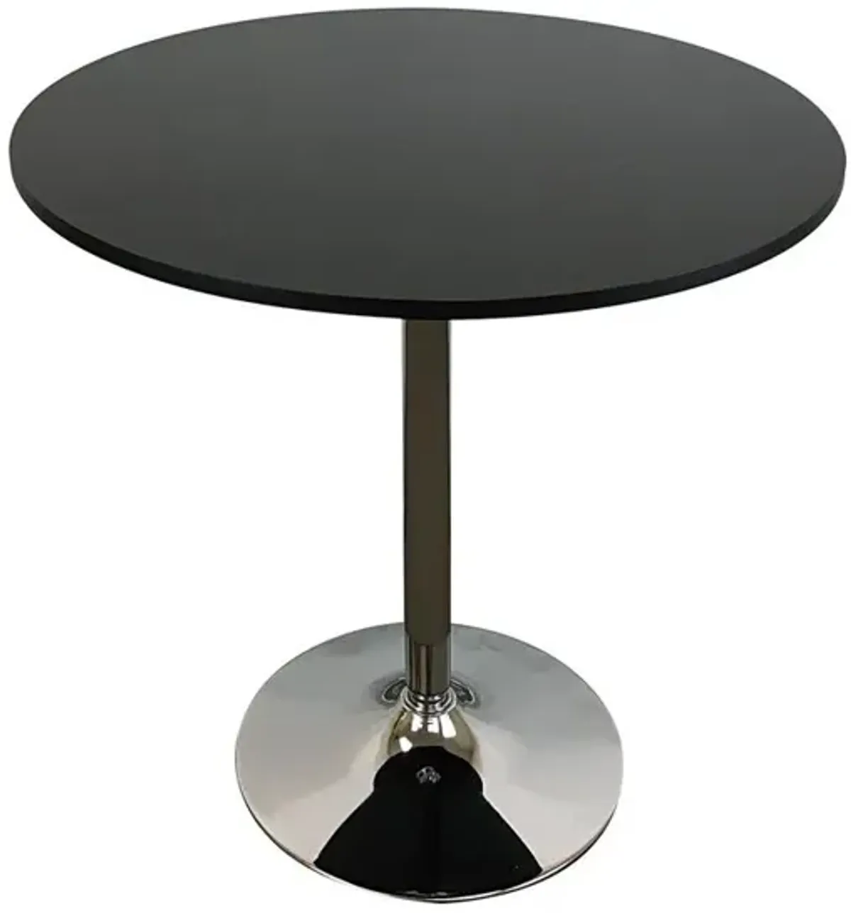 Rd Wood Top Dining Table W/ Chrome Base