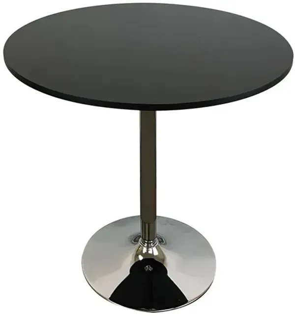 Rd Wood Top Dining Table W/ Chrome Base