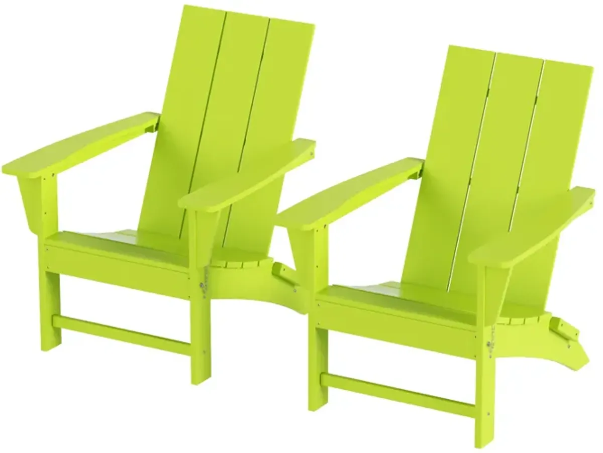 WestinTrends Modern Folding Adirondack Chair (Set of 2)