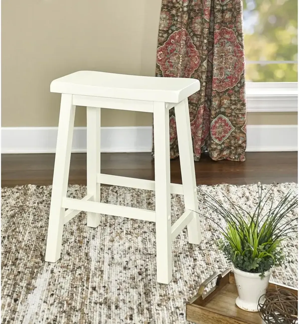 Powell Color Story White Counter Stool