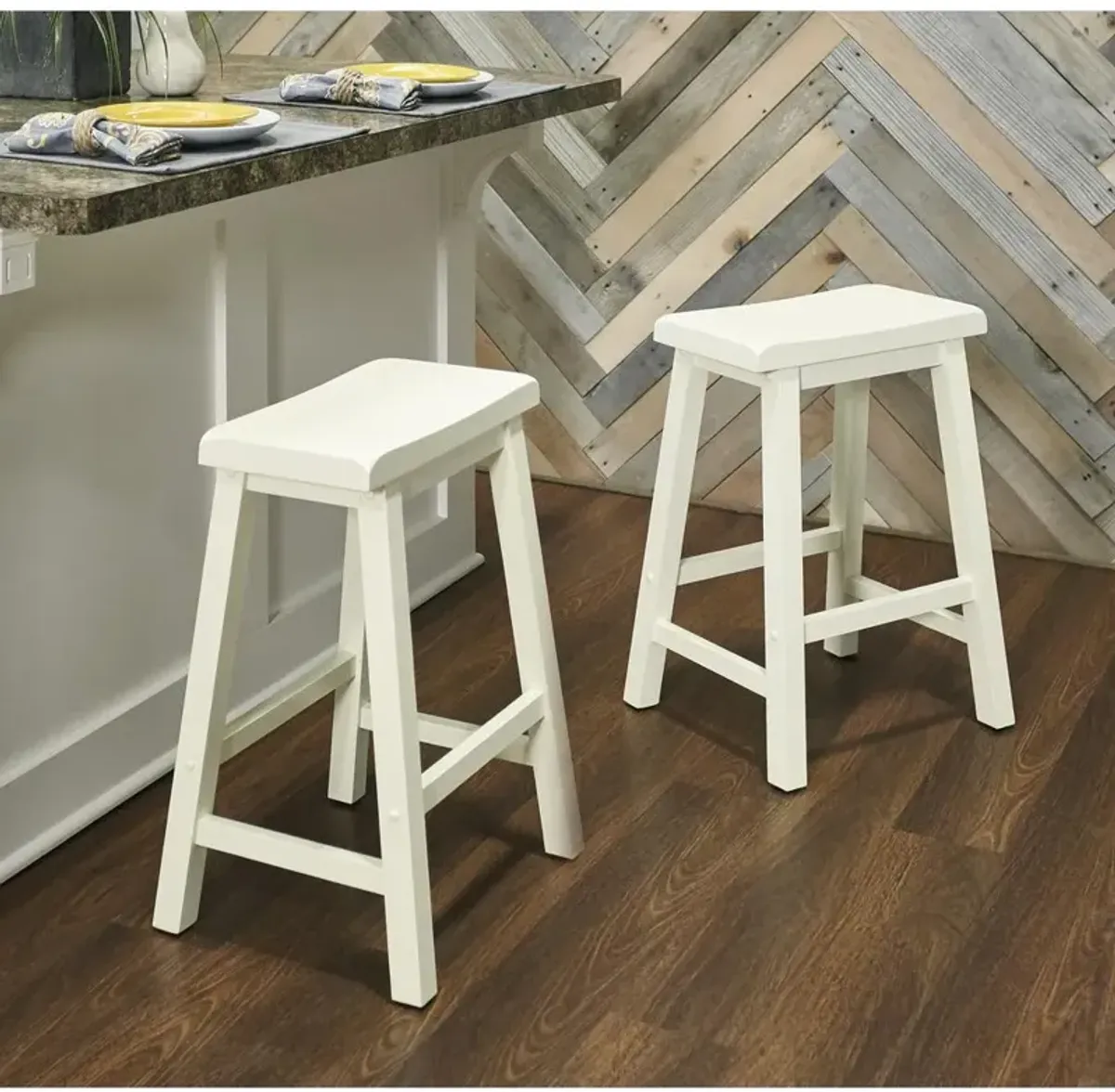 Powell Color Story White Counter Stool