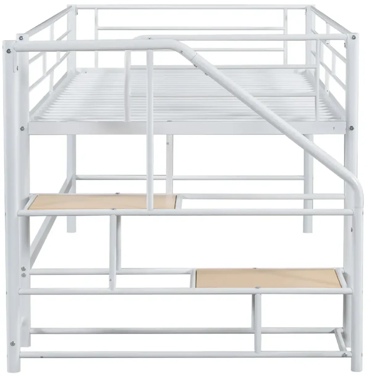 Merax Mid Loft Bed with Storage Stairs