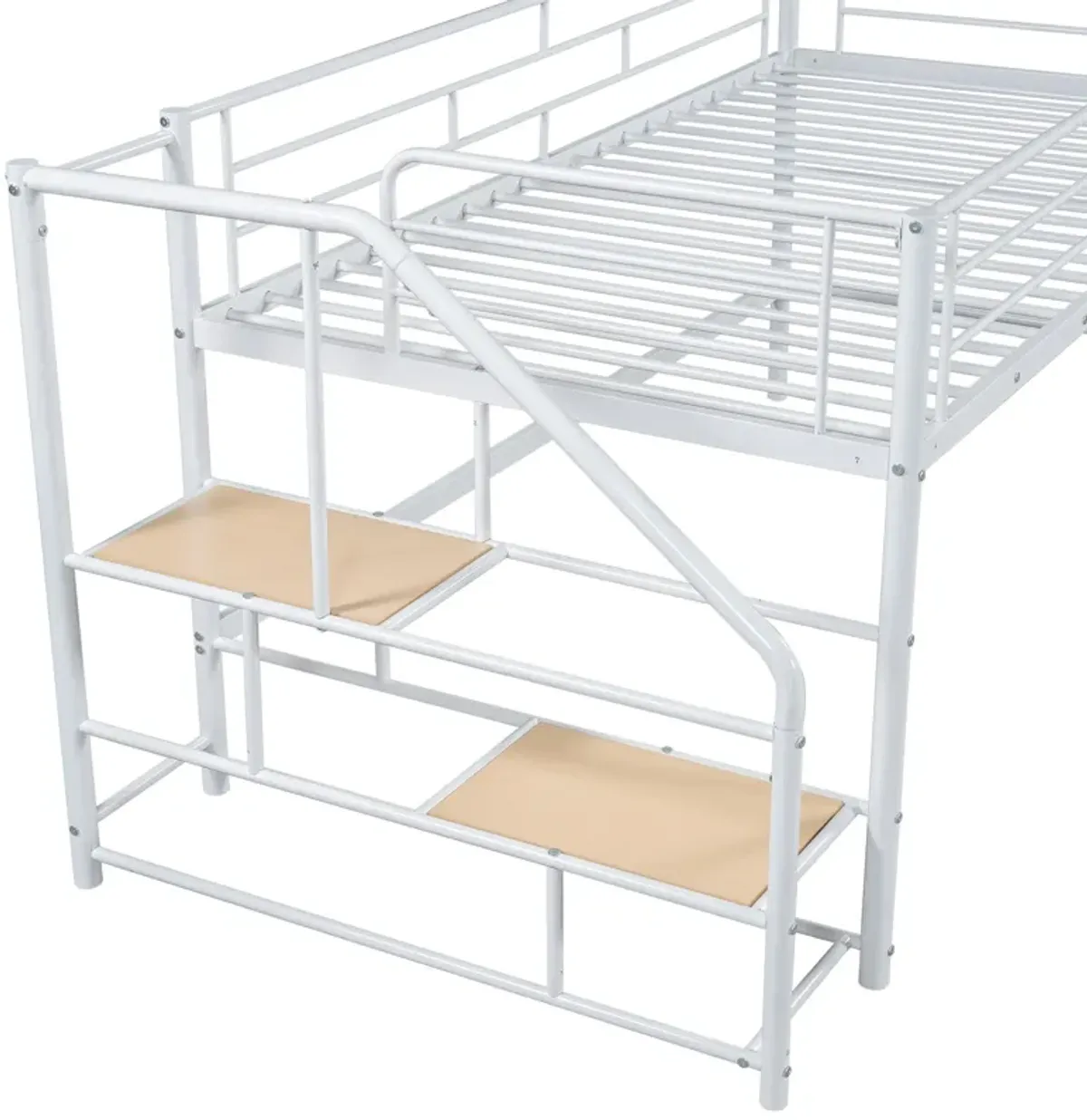 Merax Mid Loft Bed with Storage Stairs