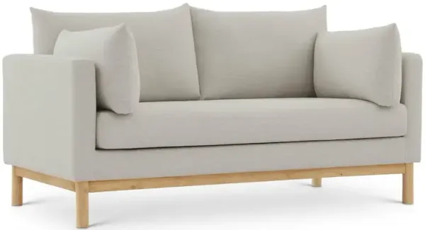 Meridian Furniture Langham Beige Linen Textured Fabric Loveseat