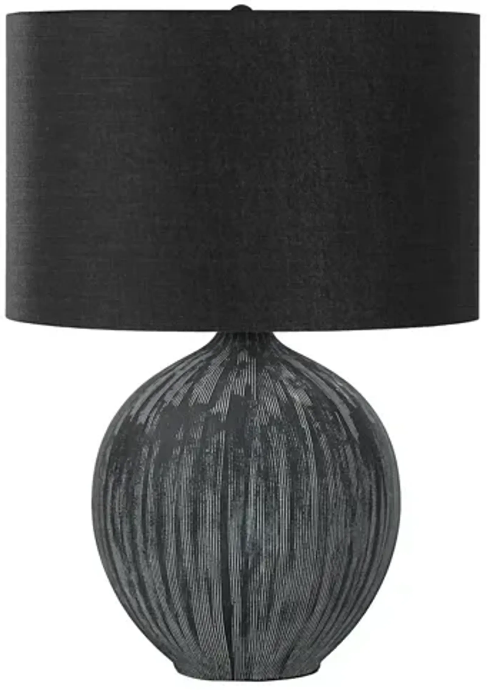 Monarch Specialties I 9618 - Lighting, 23"H, Table Lamp, Black Ceramic, Black Shade, Contemporary