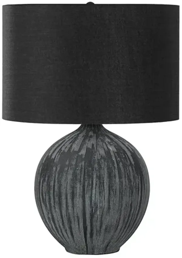 Monarch Specialties I 9618 - Lighting, 23"H, Table Lamp, Black Ceramic, Black Shade, Contemporary