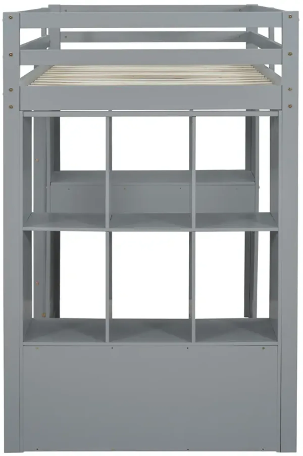 Merax Storage Loft Bed with Writing Desk