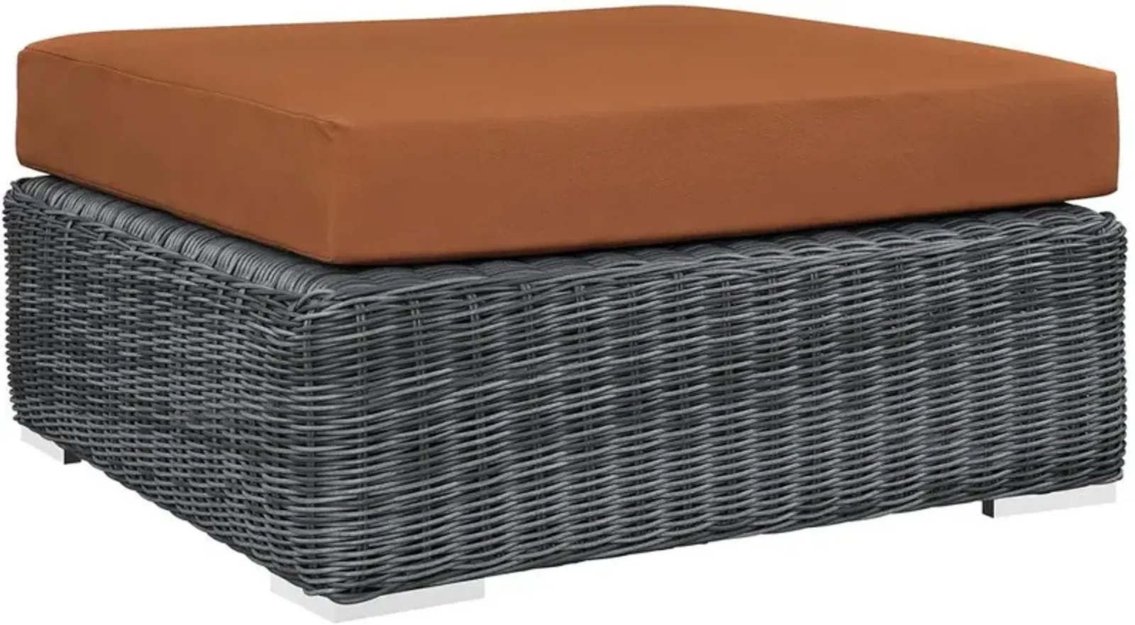 Modway Summon Outdoor Patio Sunbrella Square Ottoman