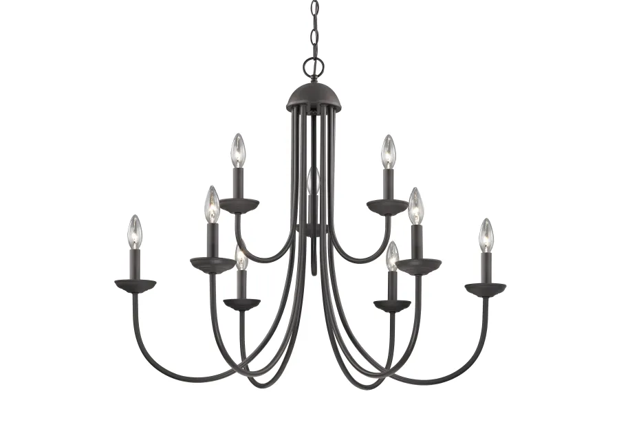 Williamsport 34'' Wide 9-Light Chandelier