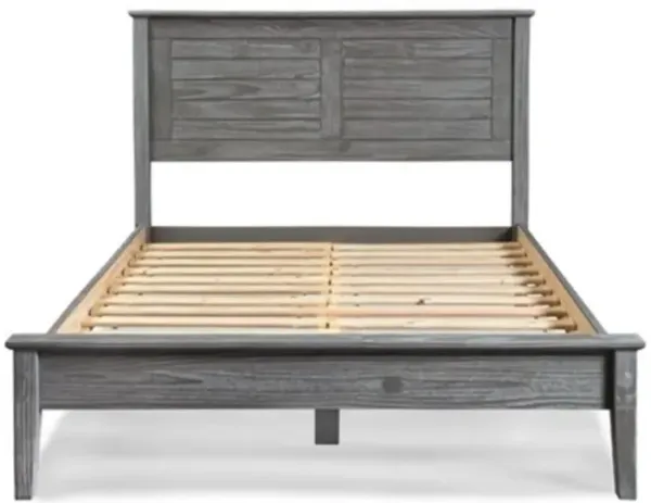 Contemporary Solid Pine Platform Bed – Minimalist Design with Slatted Support