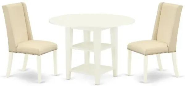 Dining Room Set Linen White