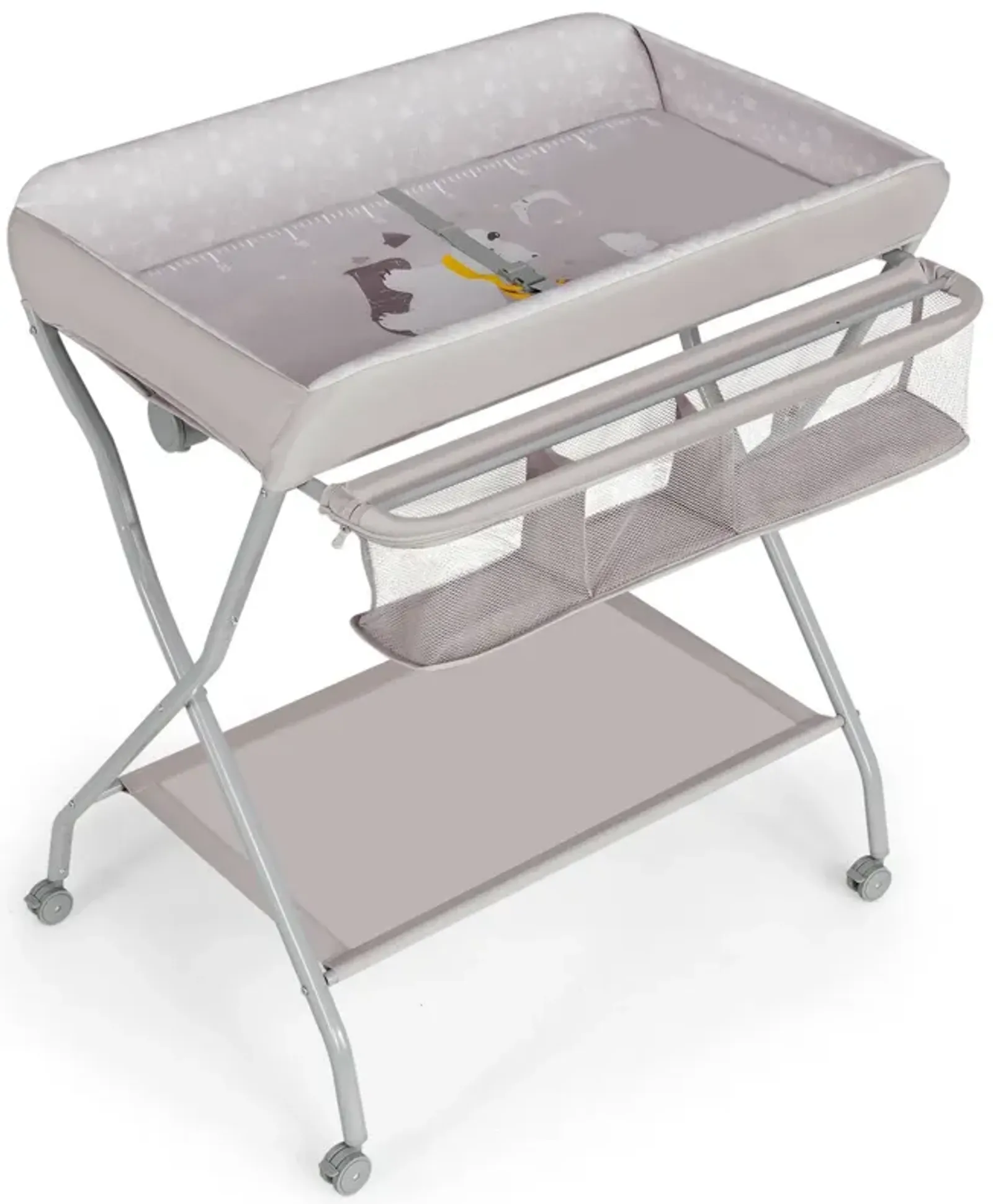 Baby Changing Table with Safety Belt and 4-side Defence