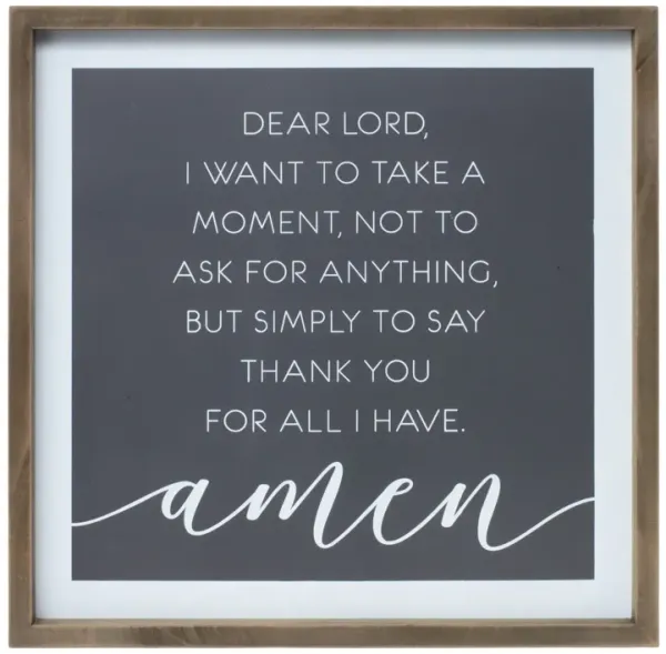 Wooden Thank You Prayer Plaque – Inspirational Wall Art for Home, Office, and Religious Decor