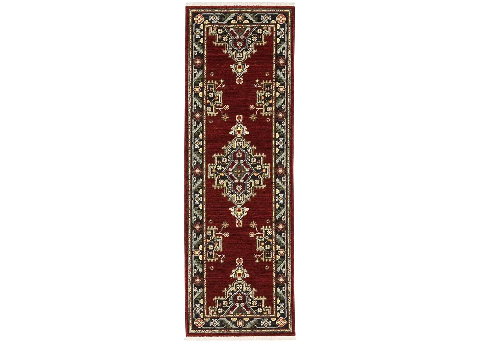 Lilihan 2'6" x 12' Red Rug