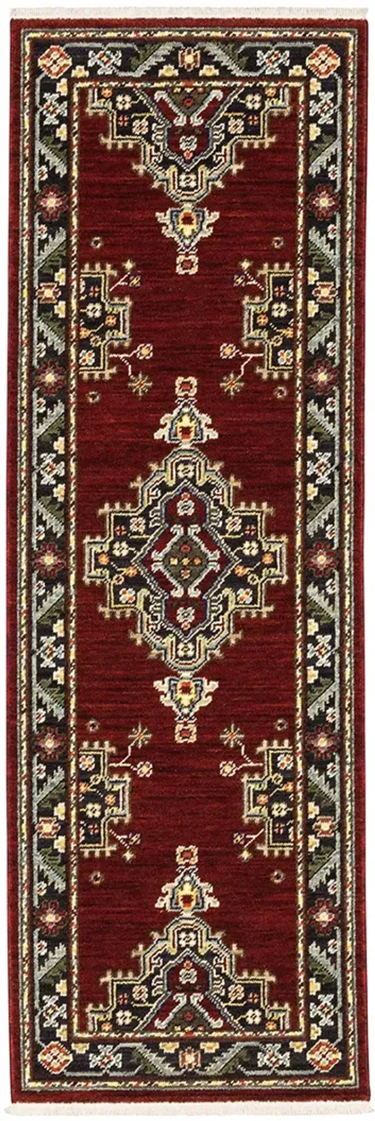 Lilihan 2'6" x 12' Red Rug