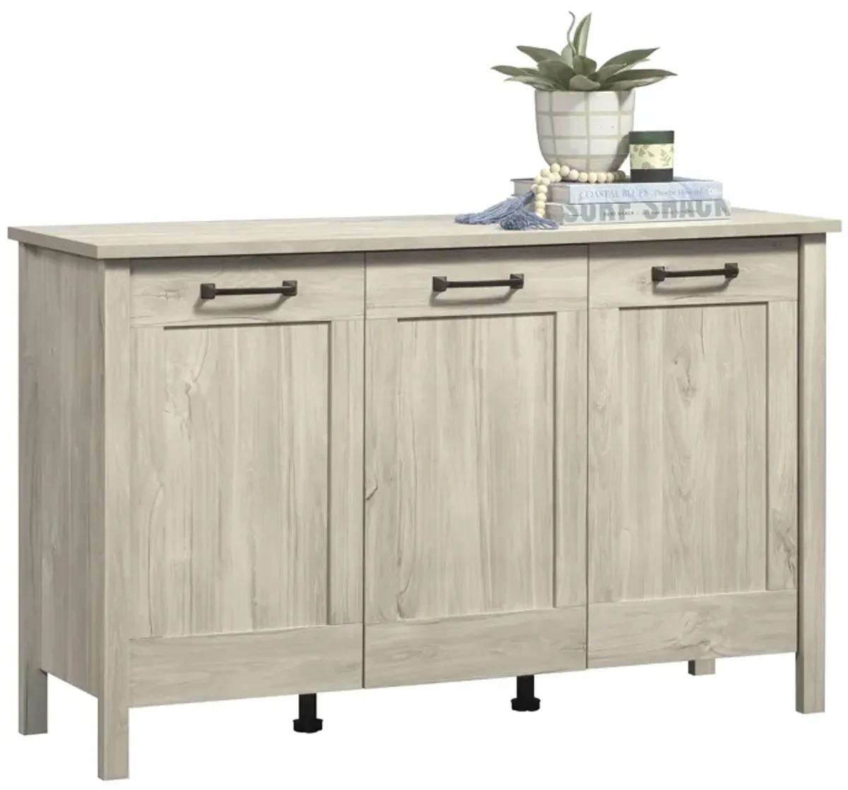 3-Door Storage Cabinet in Chalk Oak