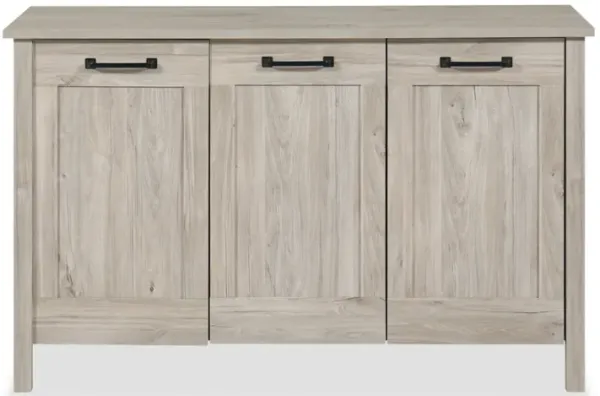 3-Door Storage Cabinet in Chalk Oak