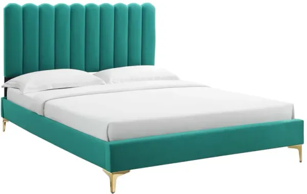 Modway - Reagan Queen Performance Velvet Platform Bed