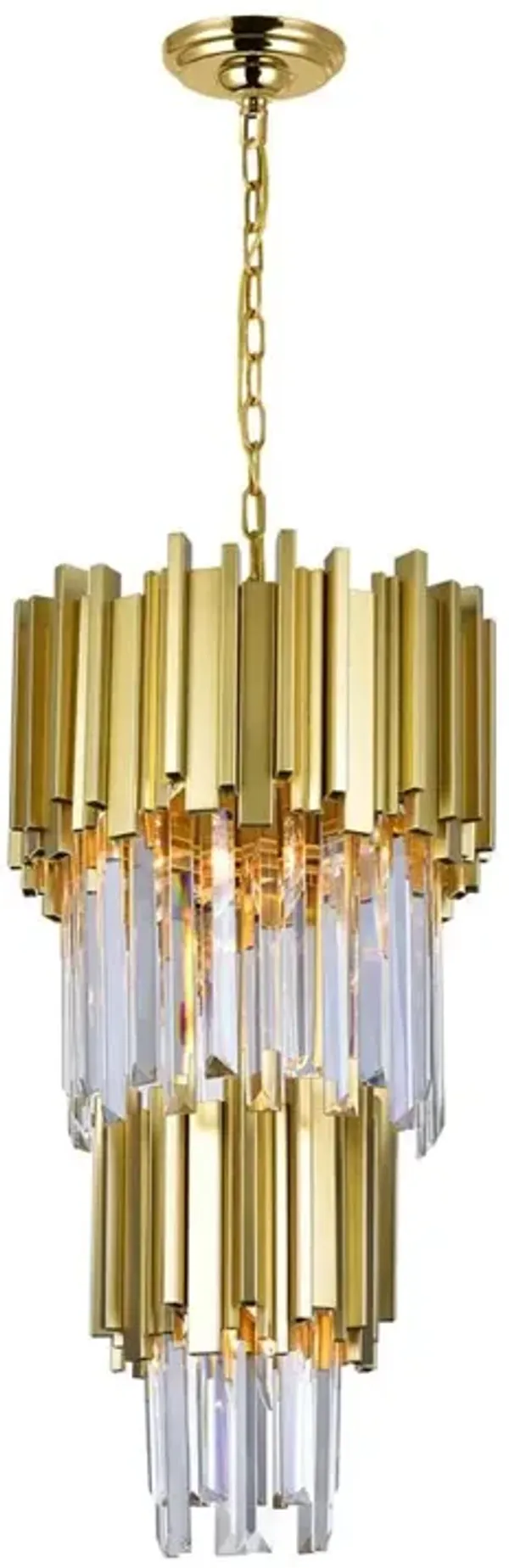 CWI Lighting Deco 4 Light Down Mini Chandelier With Medallion Gold Finish