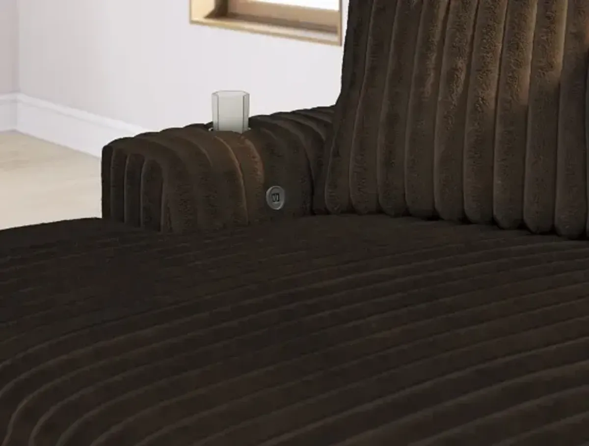 Midnight-Madness Chocolate Oversized Chaise