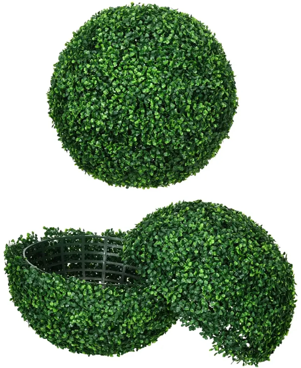 19.75" Artificial Boxwood Topiary: 2-Pack, Ball Shaped