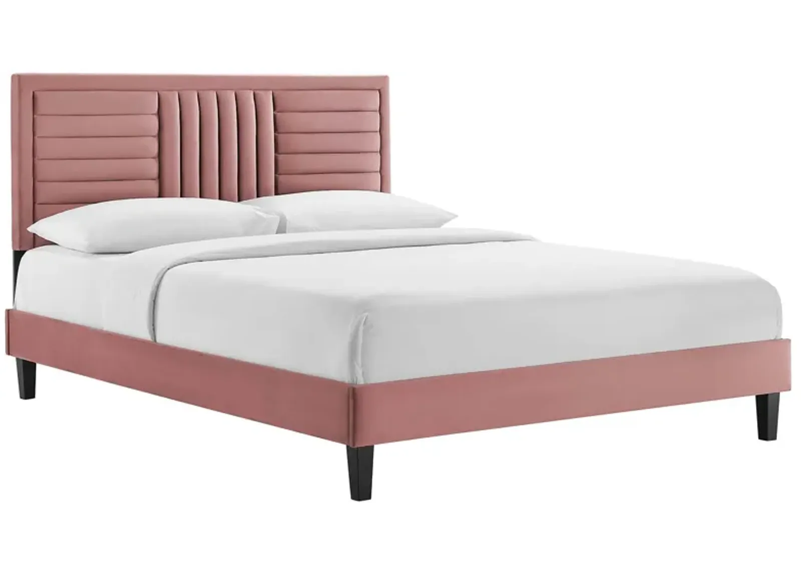 Modway - Sofia Channel Tufted Performance Velvet King Platform Bed