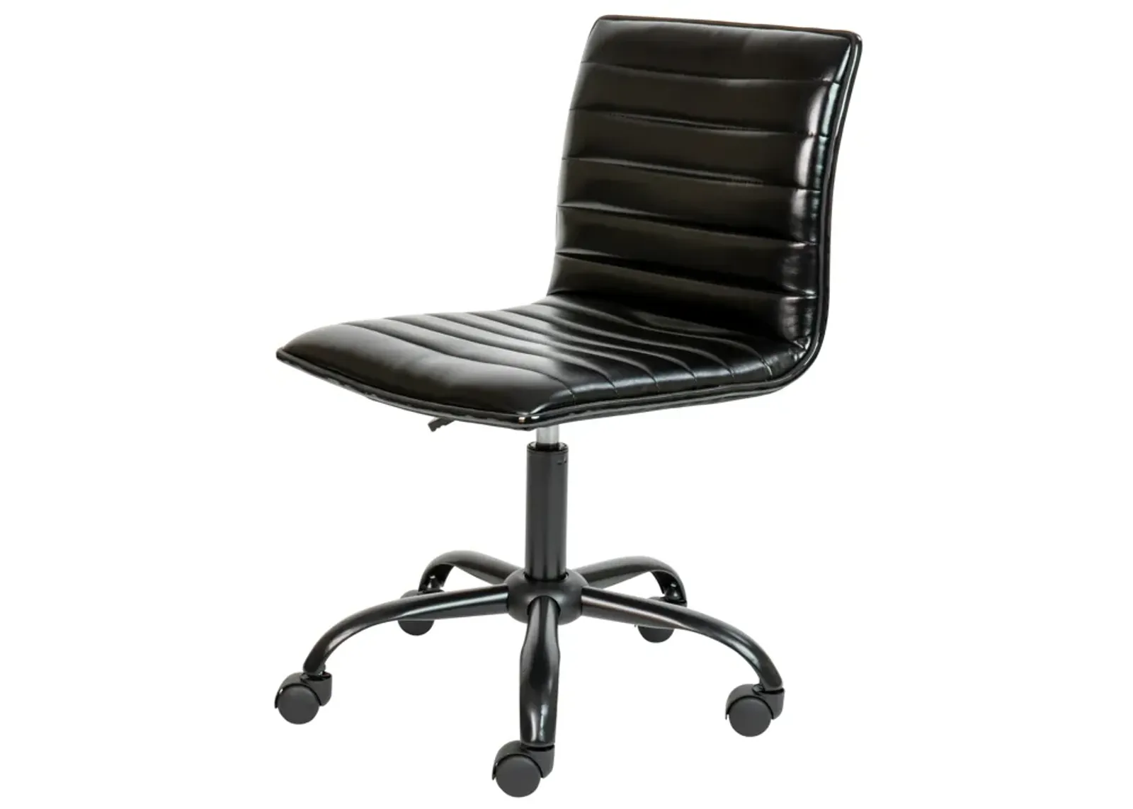 Alan Low Back Designer Armless Ribbed Swivel Task Office Chair