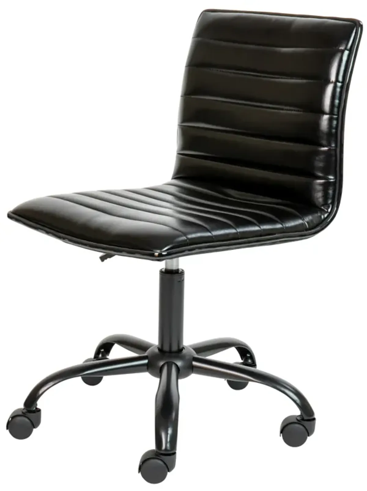 Alan Low Back Designer Armless Ribbed Swivel Task Office Chair