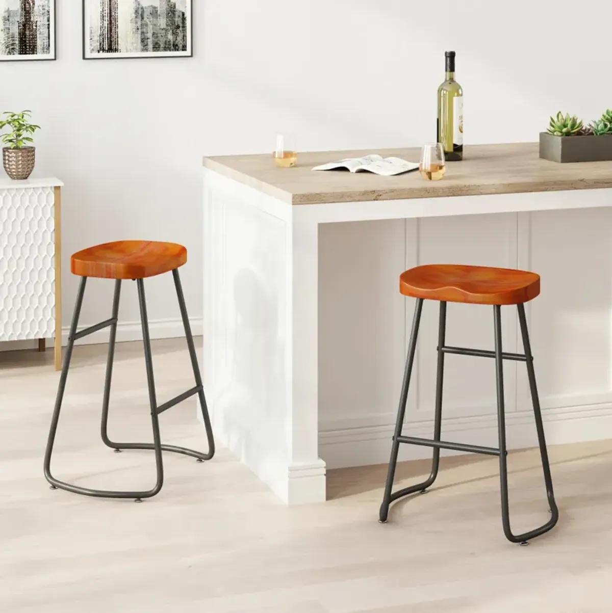 Stylish 29.52" Bar Stool Set for Home and Kitchen