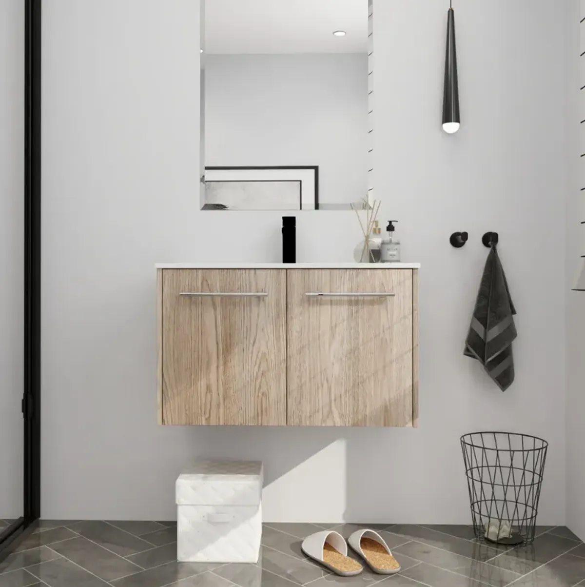 30 Inch Wall Mounted Bathroom Vanity