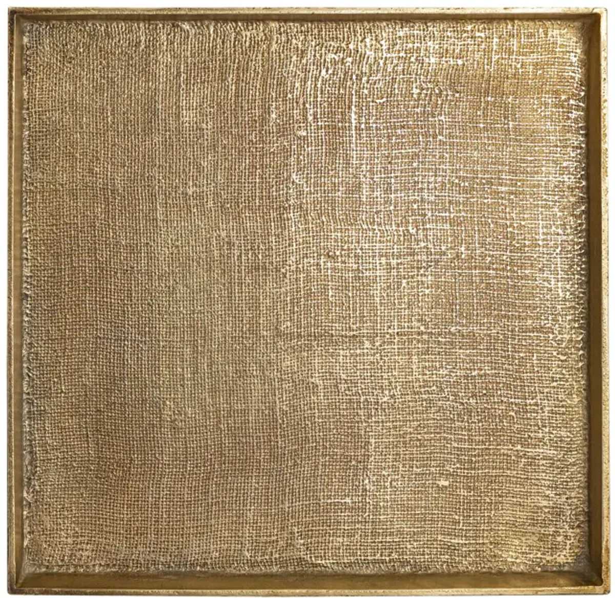 Square Linen Gold Tray