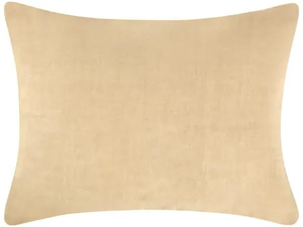 Paula Standard Pillow Sham, Amber Extra Soft Stone Washed Hemp, 20x26 - Benzara