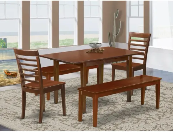 5 Pc Kitchen Table set - plus 2 Chairs for Dining room and 2 Benches