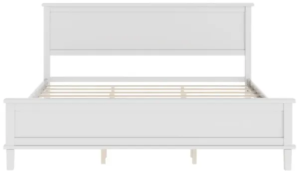 Merax Mid-Century Wood Platform Bed with Headboard