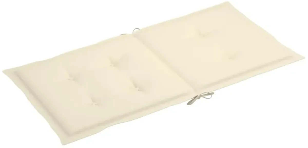 vidaXL Garden Chair Cushions 2 pcs Cream 39.4"x19.7"x1.6"