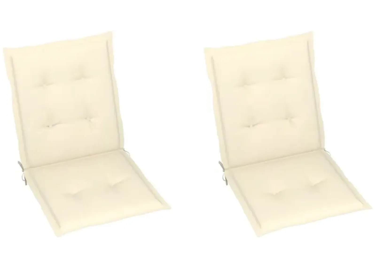 vidaXL Garden Chair Cushions 2 pcs Cream 39.4"x19.7"x1.6"